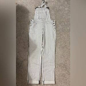 Judy Blue Blue and White Striped Denim Jumpsuit